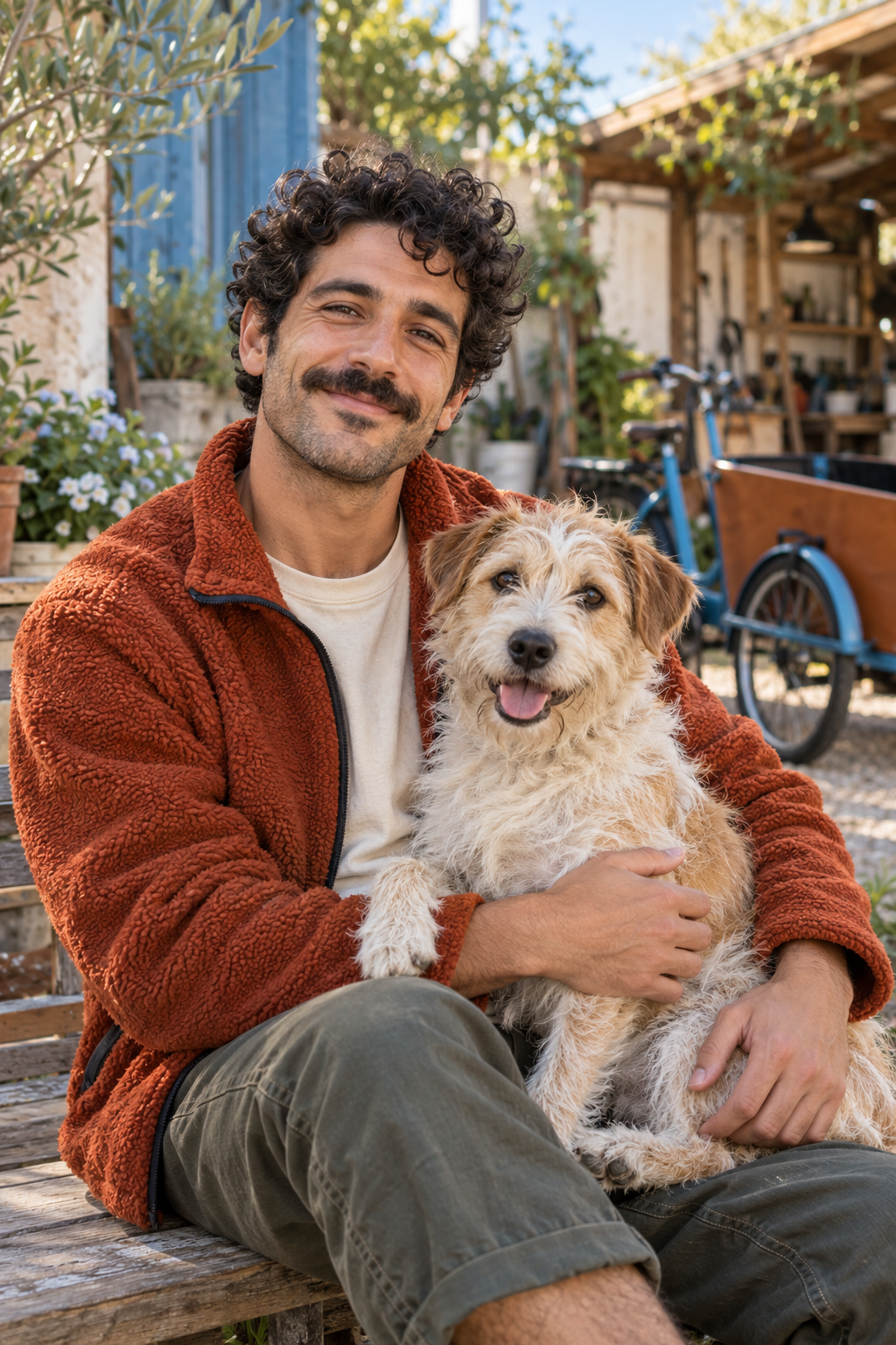 Rafi & Orbit, a fictional AI character concept for Pets & everyday adventures.